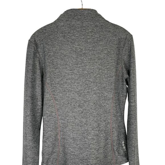 Bench Women's size Medium Gray Compression zipper front athletic jacket - Picture 6 of 7